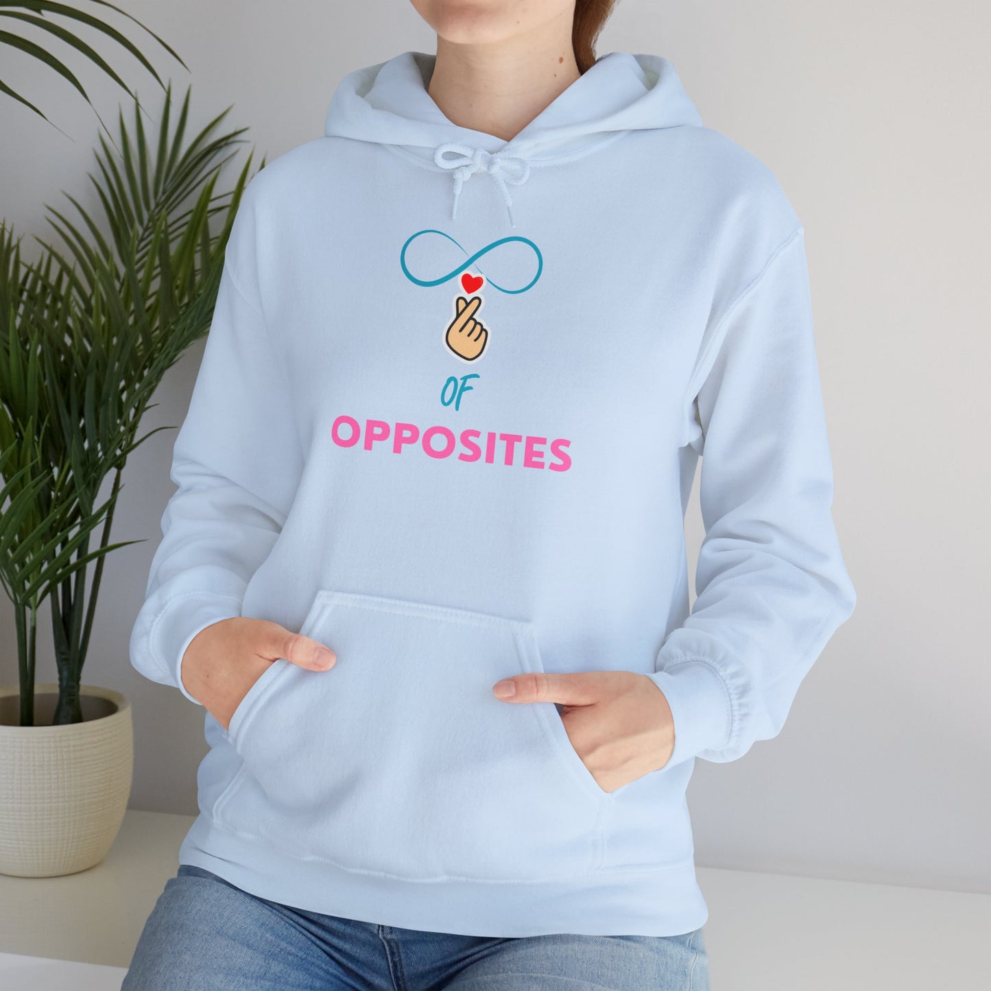Unisex Heavy Blend™ Hooded Sweatshirt - 'OPPOSITES' Graphic Design
