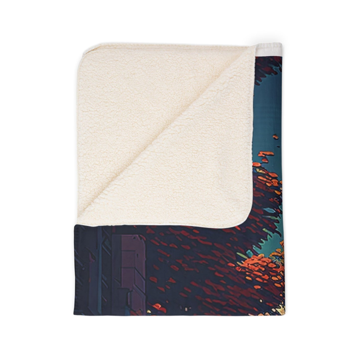 Cozy Parisian Fleece Sherpa Blanket – Romantic Eiffel Tower Design