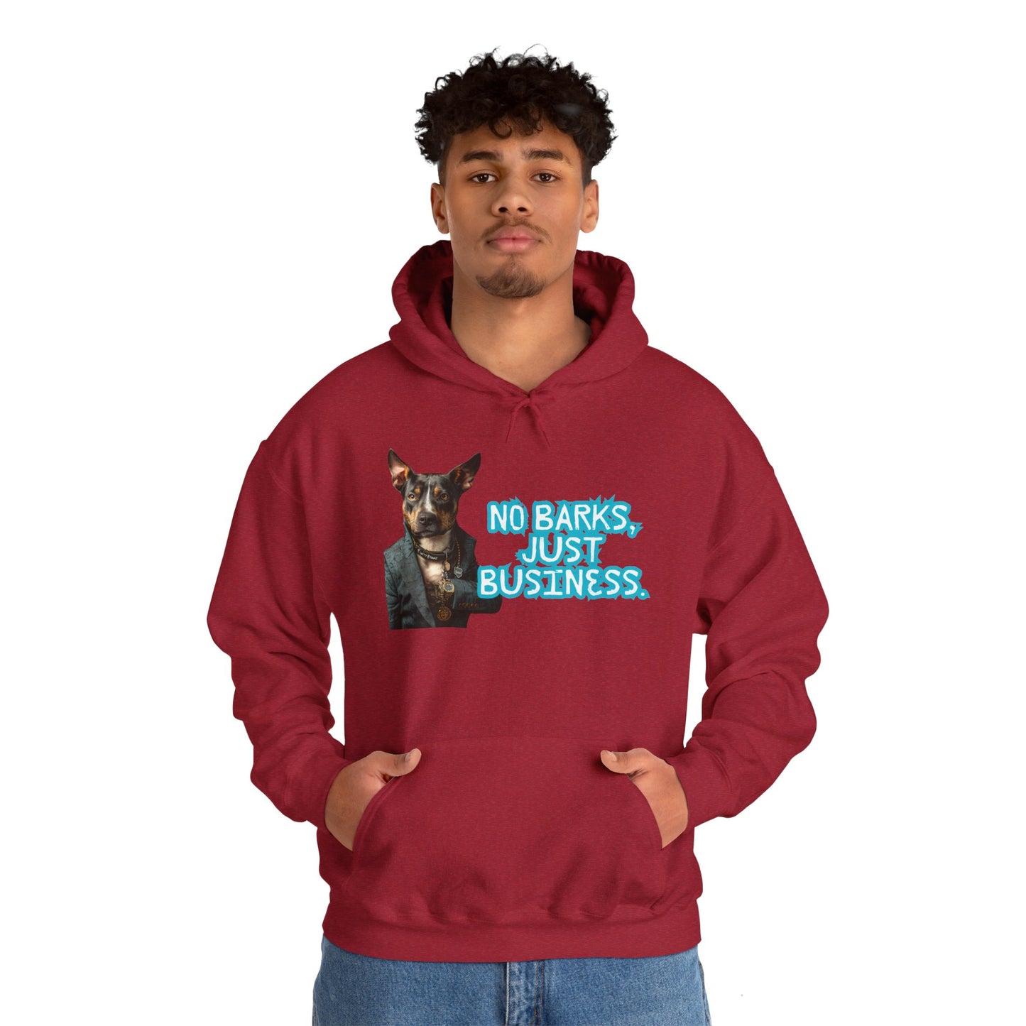 Funny Dog Business Unisex Hoodie - No Barks, Just Business