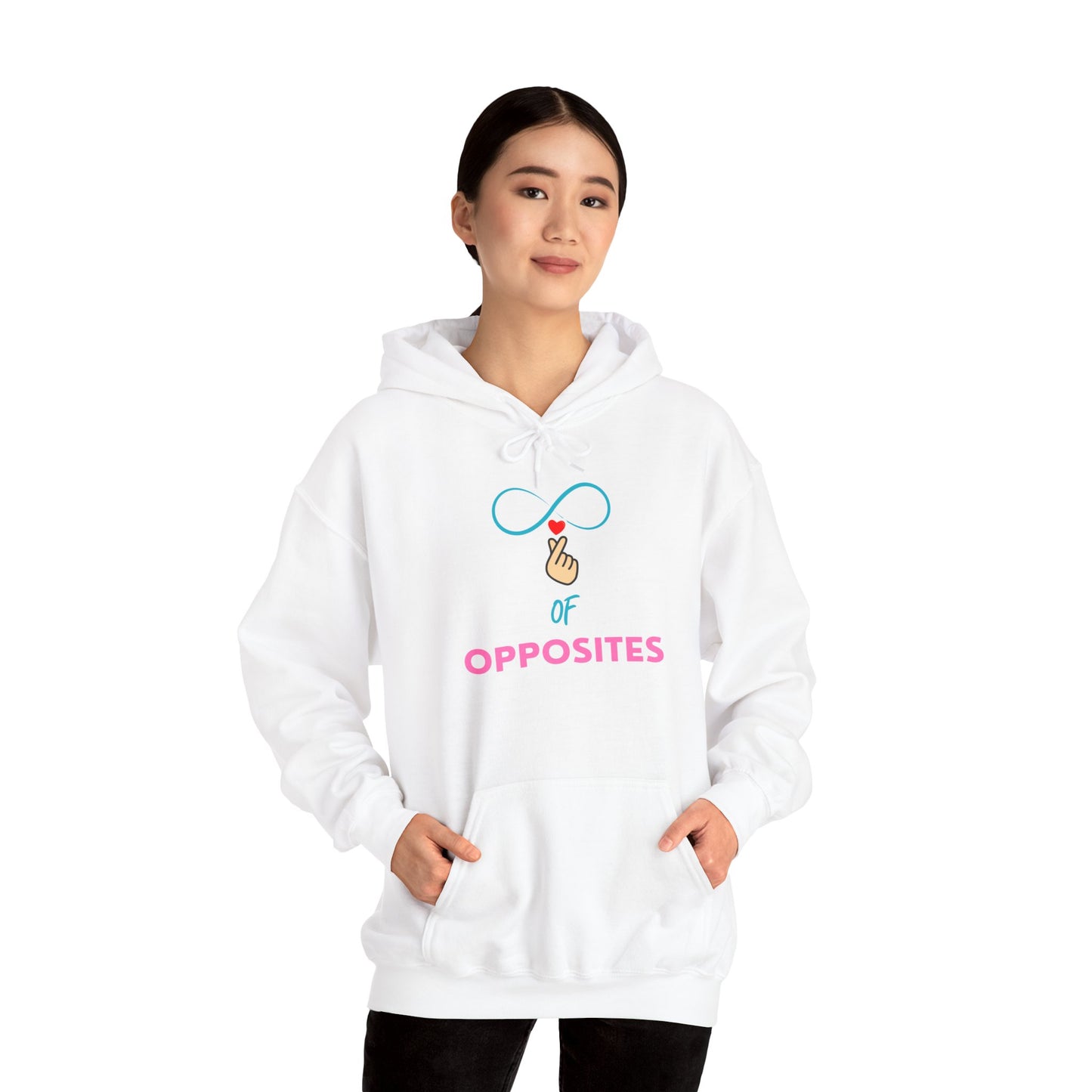 Unisex Heavy Blend™ Hooded Sweatshirt - 'OPPOSITES' Graphic Design