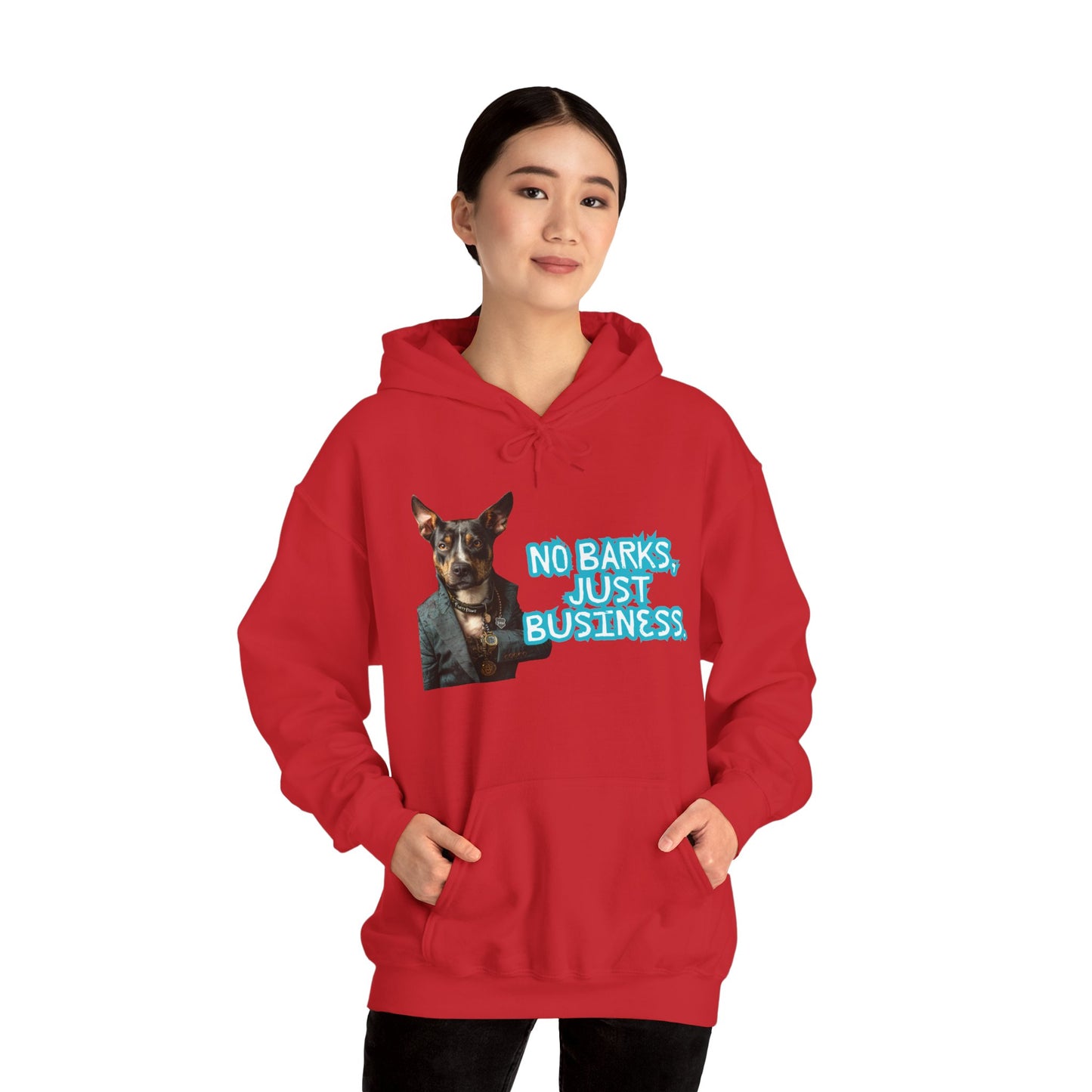Funny Dog Business Unisex Hoodie - No Barks, Just Business