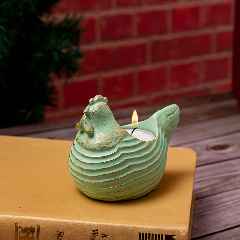 Easter Animal Resin Carved Snail Ornament – Decorative Candle Holder for Home & Party Decor