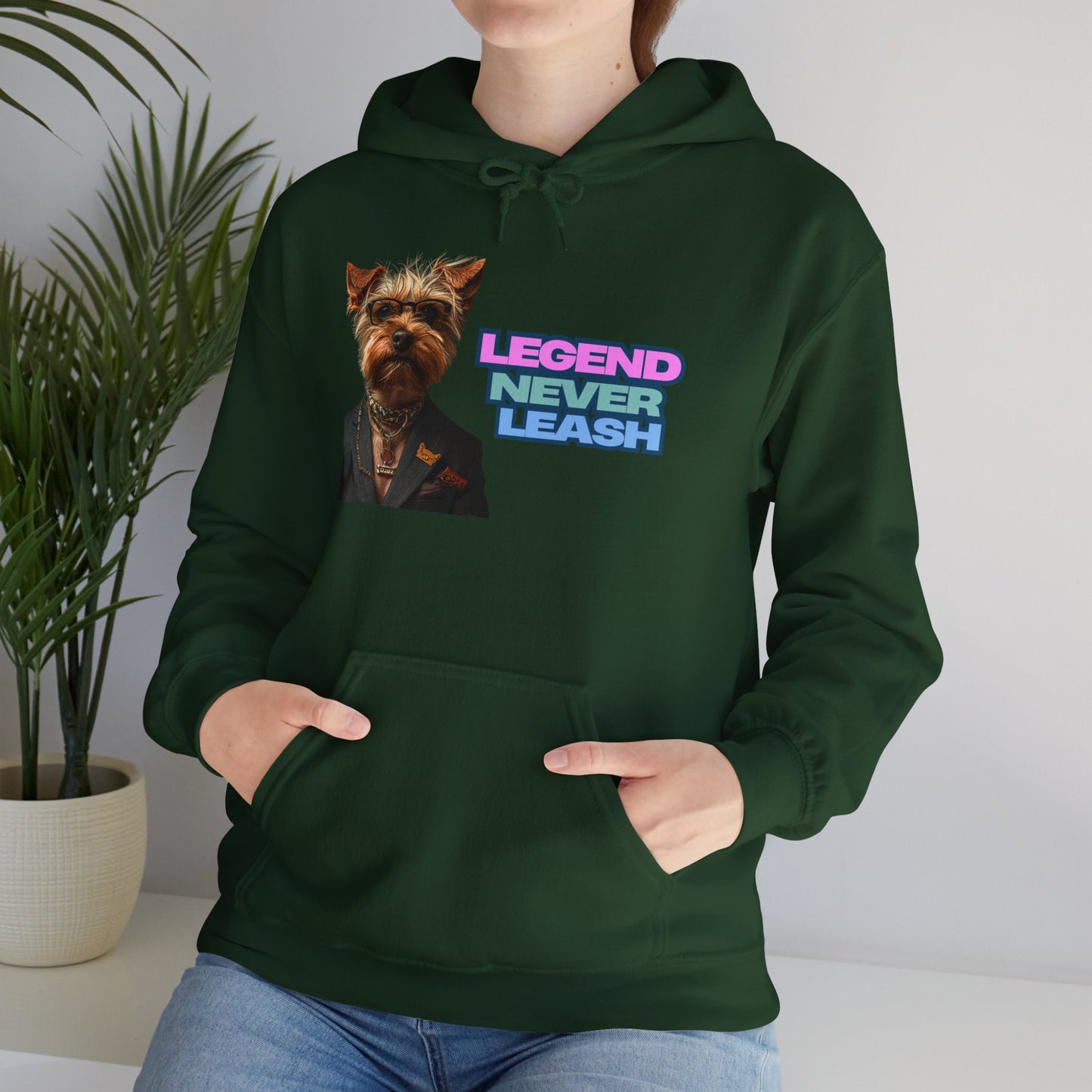 Legend Never Leash Pet Lover Hoodie - Unisex Heavy Blend Sweatshirt