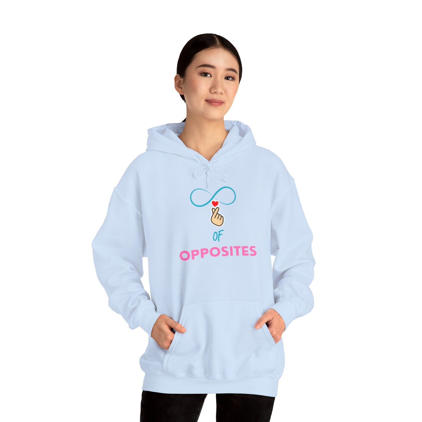 Unisex Heavy Blend™ Hooded Sweatshirt - 'OPPOSITES' Graphic Design