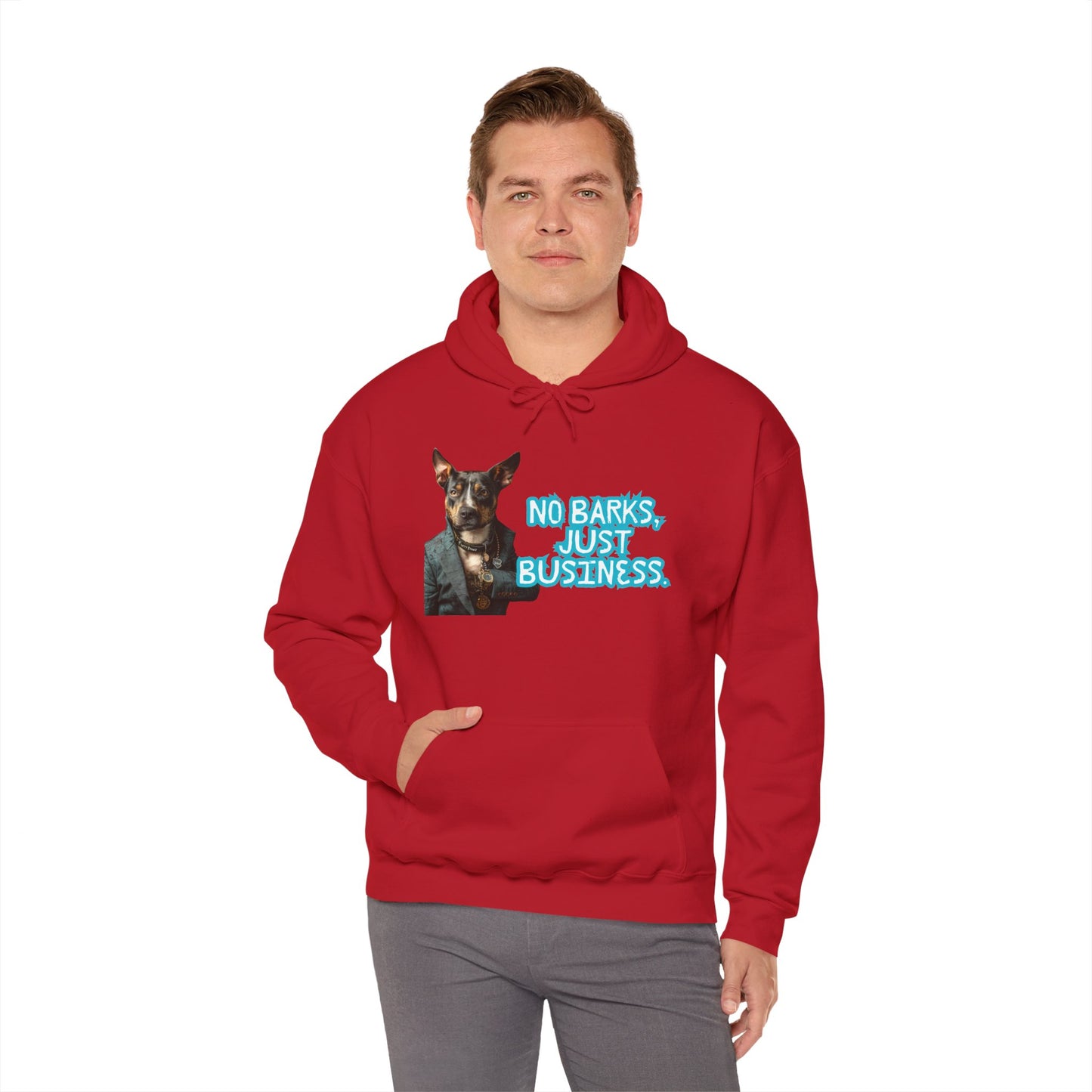 Funny Dog Business Unisex Hoodie - No Barks, Just Business