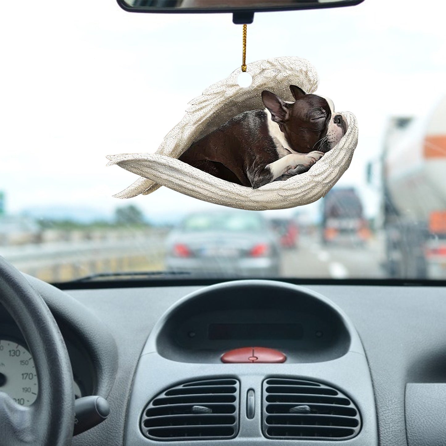 Dog Angel Car Pendant – Acrylic Hanging Ornament for Doors & Home Decor