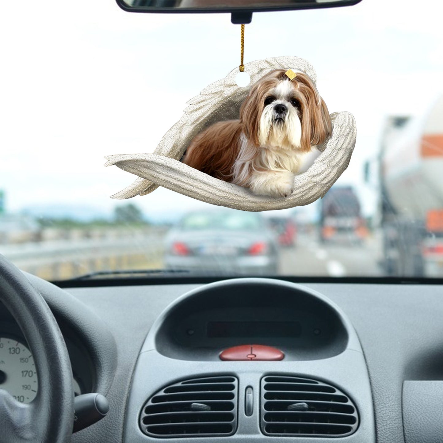 Dog Angel Car Pendant – Acrylic Hanging Ornament for Doors & Home Decor