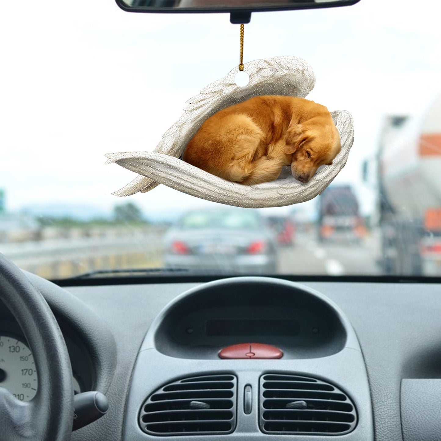 Dog Angel Car Pendant – Acrylic Hanging Ornament for Doors & Home Decor