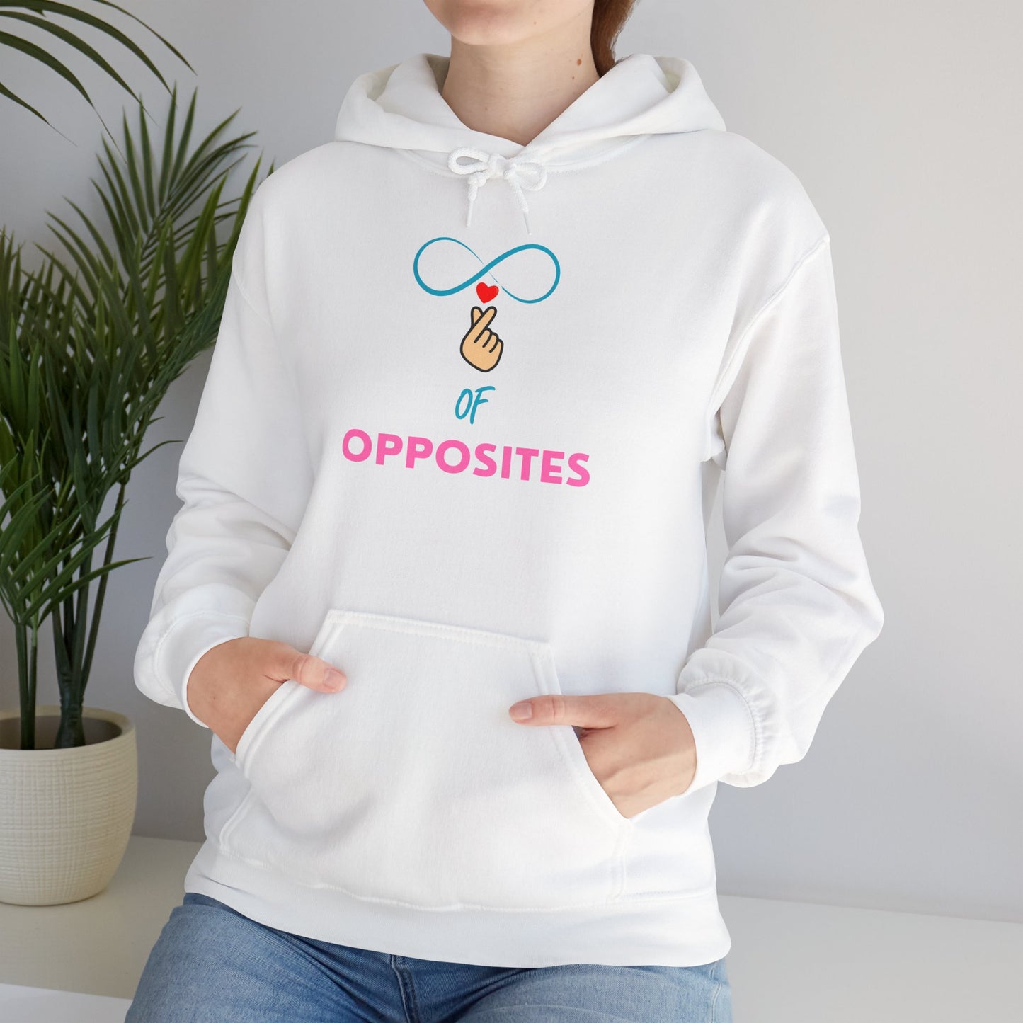 Unisex Heavy Blend™ Hooded Sweatshirt - 'OPPOSITES' Graphic Design