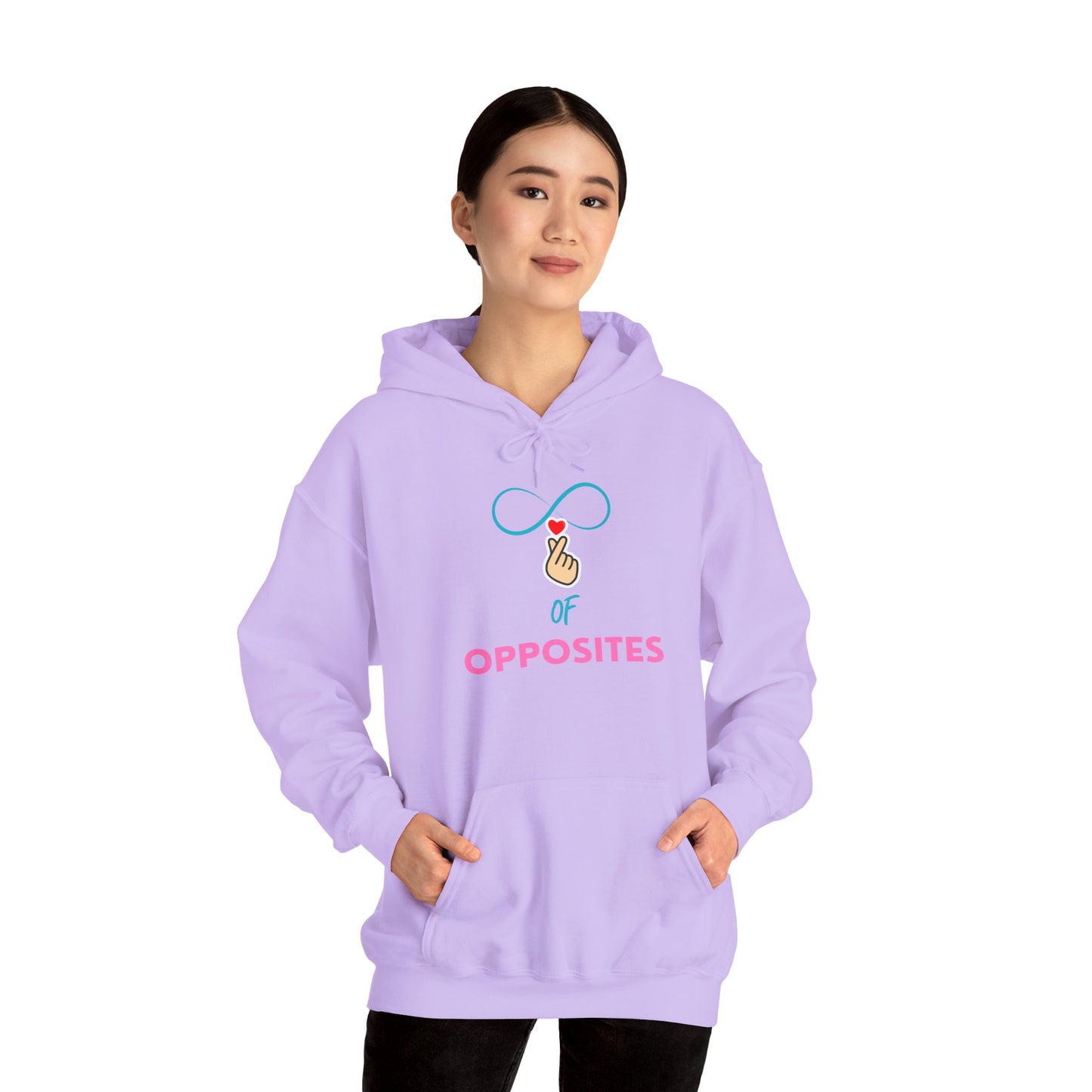 Unisex Heavy Blend™ Hooded Sweatshirt - 'OPPOSITES' Graphic Design