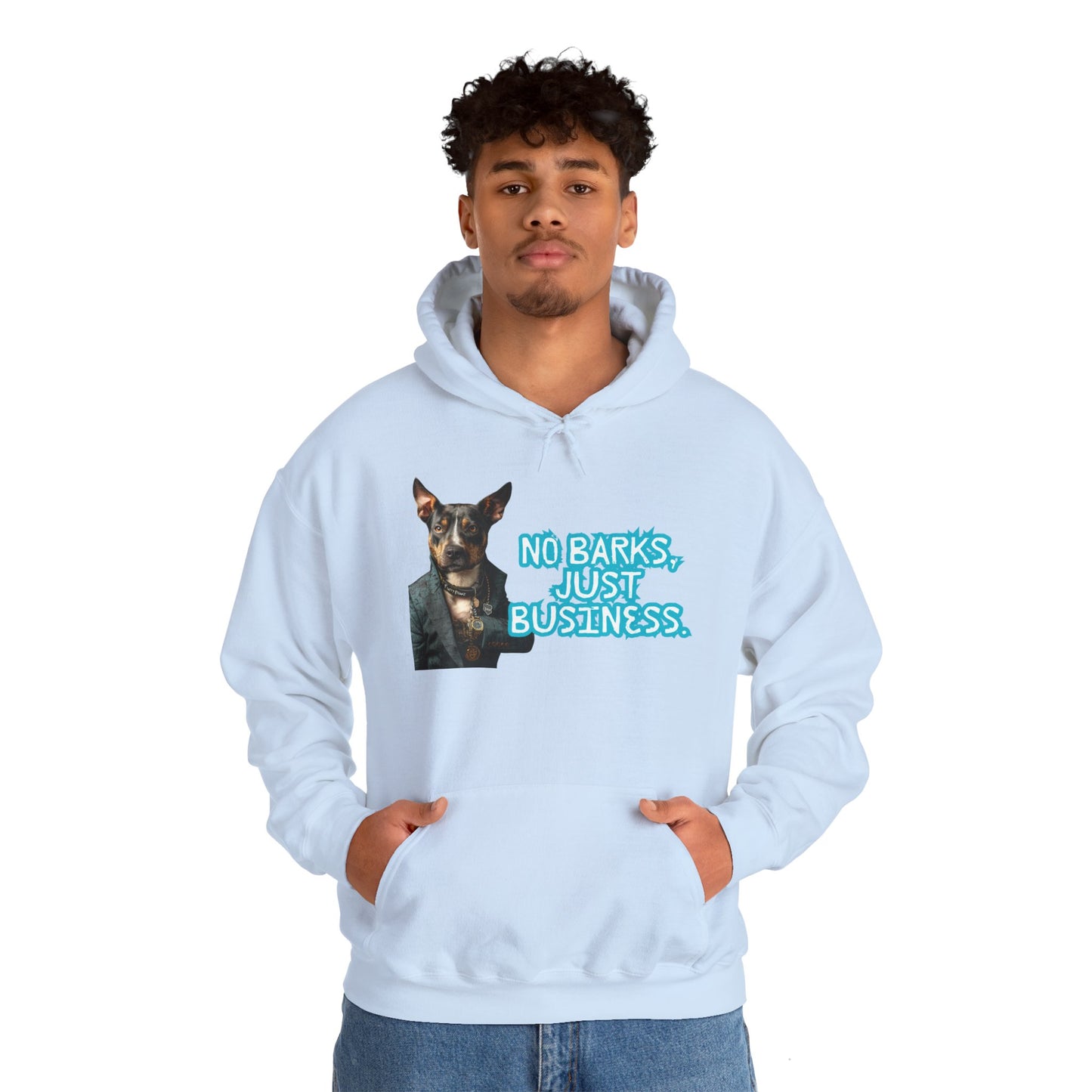 Funny Dog Business Unisex Hoodie - No Barks, Just Business