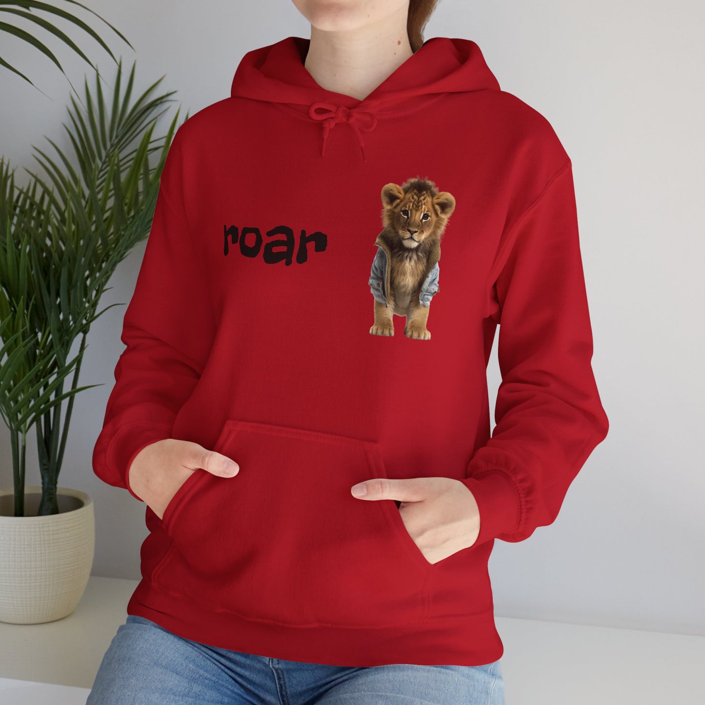 Roar Lion Unisex Hoodie - Heavy Blend™ Sweatshirt for Animal Lovers
