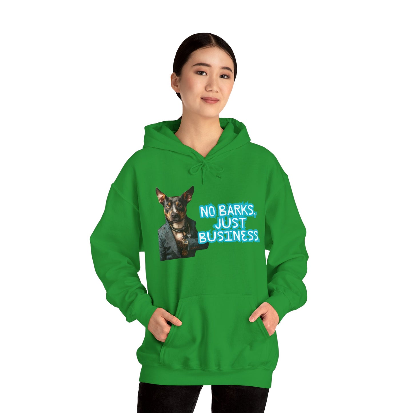Funny Dog Business Unisex Hoodie - No Barks, Just Business