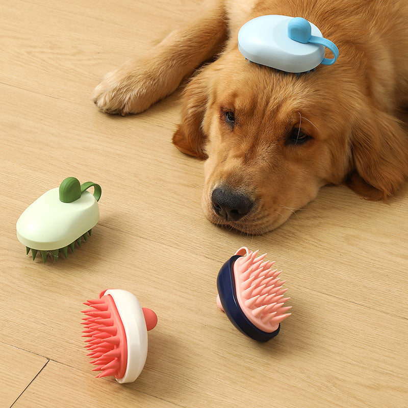 Soft Silicone Pets Hair Remover Comb Handheld Bath Shower Hair Shampoo Massage Brush