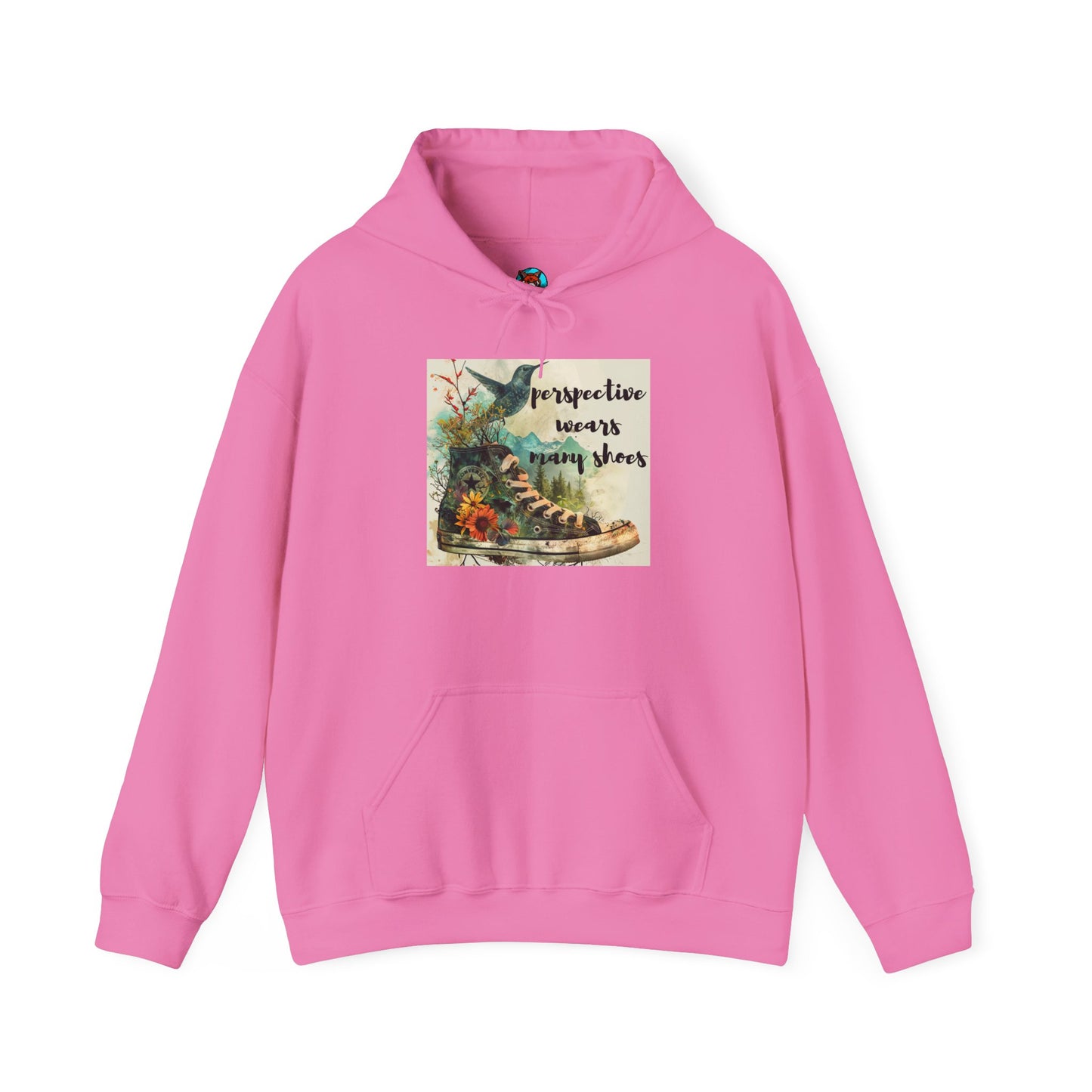 Inspirational Unisex Hoodie - "Perspective Wears Many Shoes"