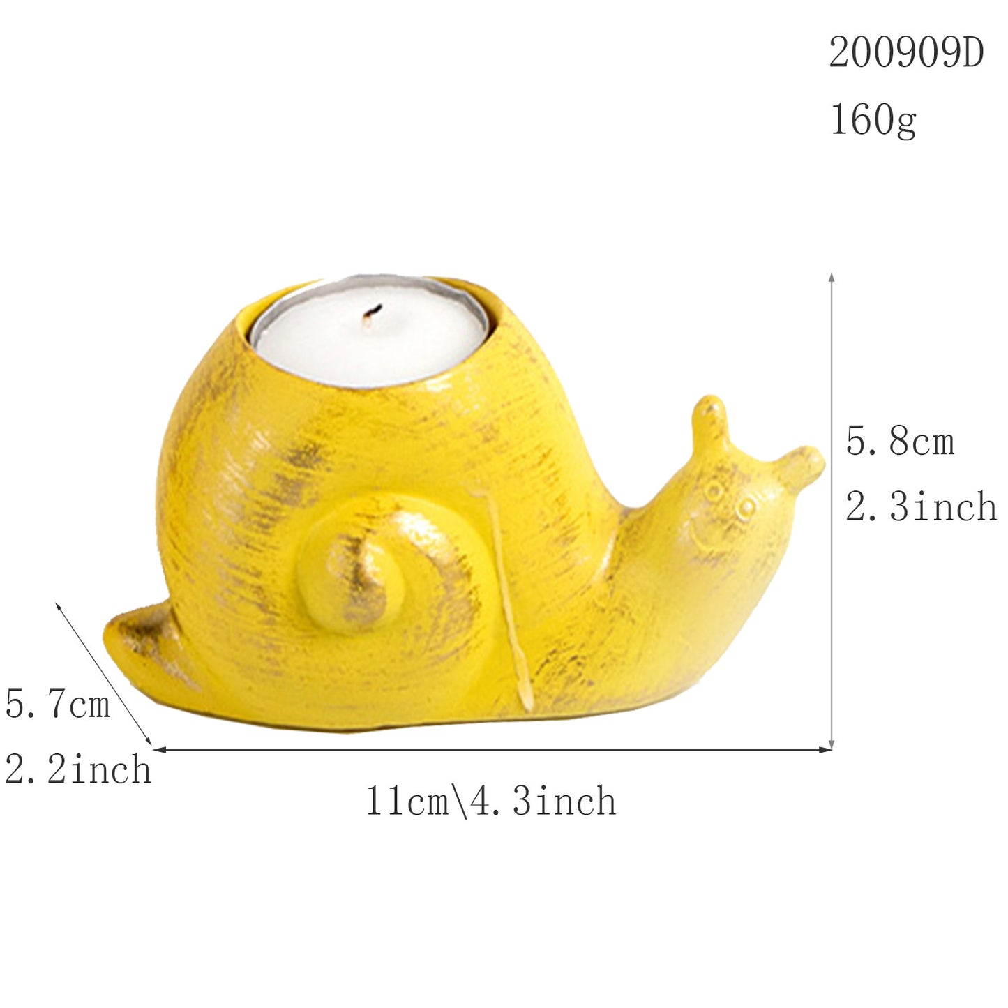 Easter Animal Resin Carved Snail Ornament – Decorative Candle Holder for Home & Party Decor