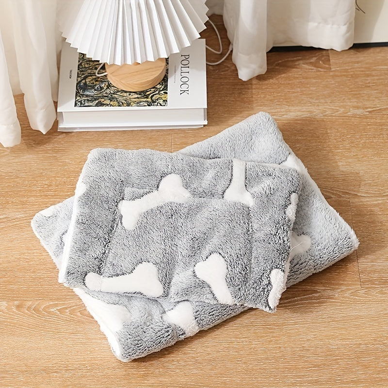 Self-Warming Reversible Pet Bed Mat for Dogs & Cats – Soft, Washable Crate Pad
