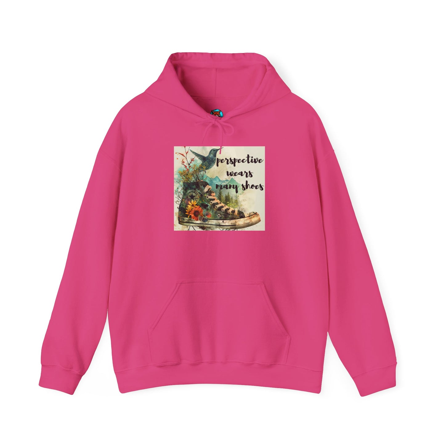 Inspirational Unisex Hoodie - "Perspective Wears Many Shoes"