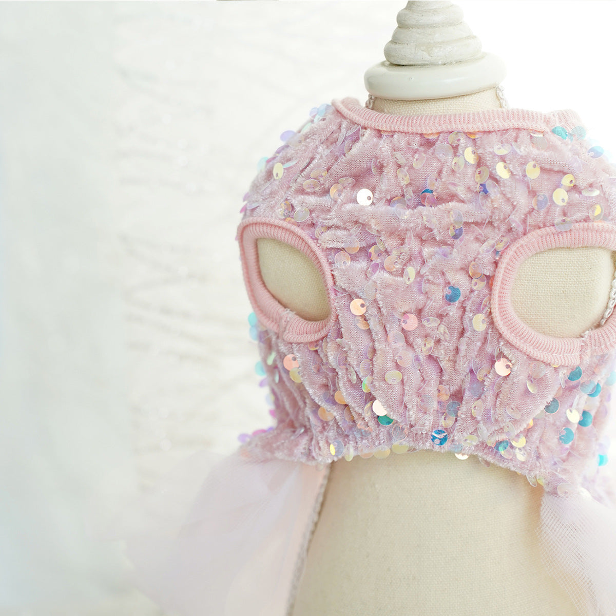 Pet fancy Dress Dog Cat Skirt Sequin Gauze