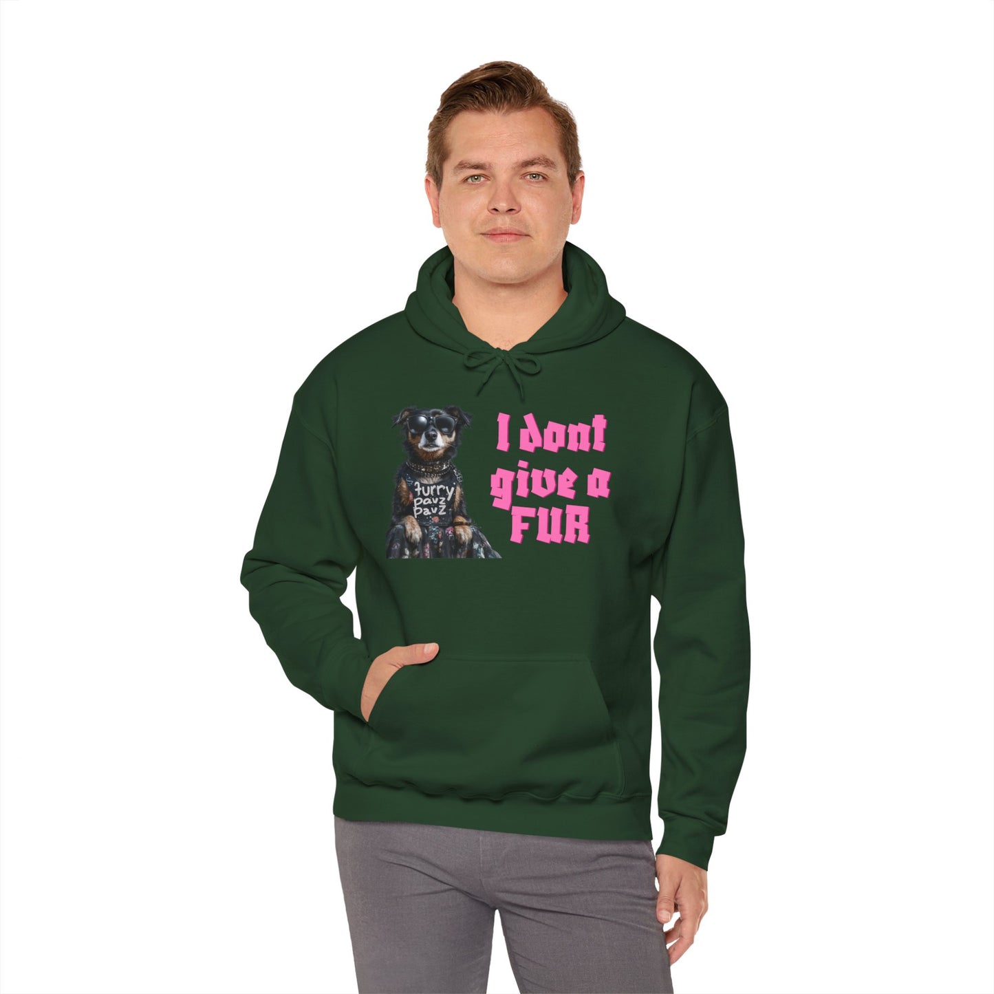 Funny Dog-Themed Unisex Hoodie - I Don’t Give a Fur