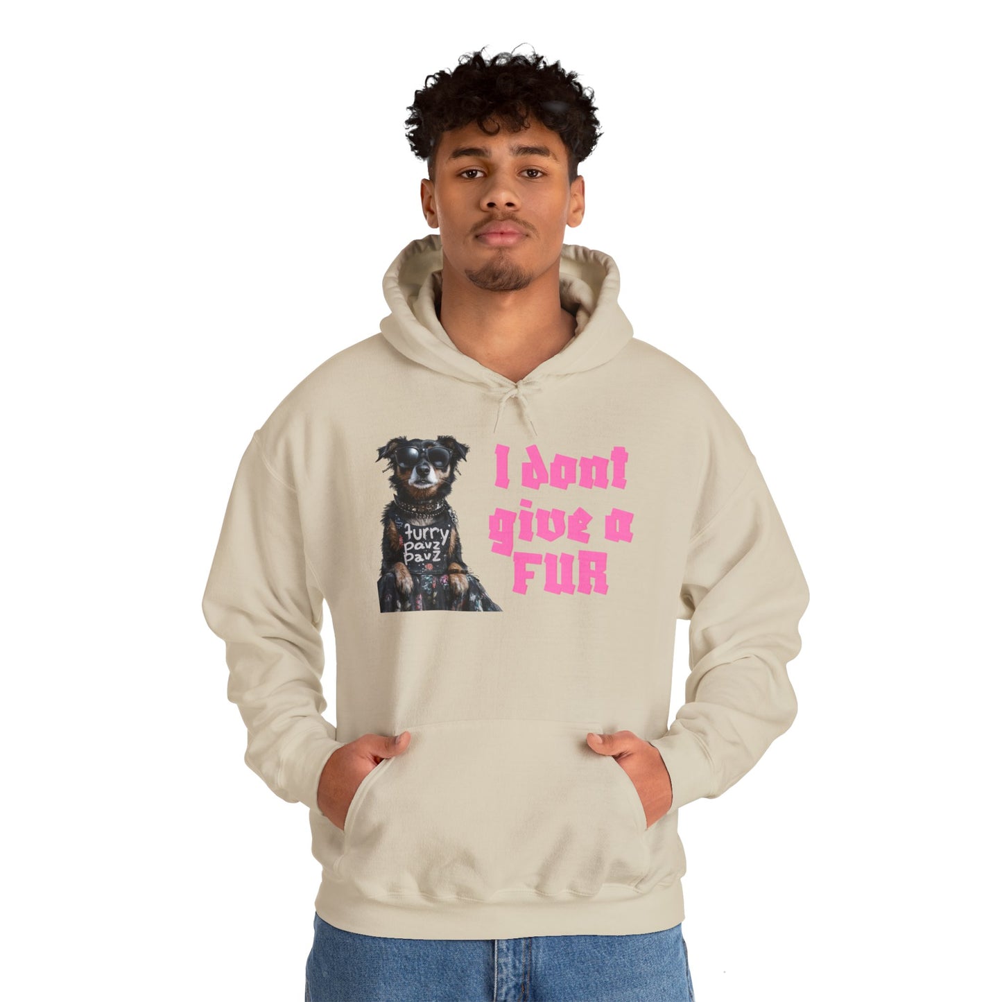 Funny Dog-Themed Unisex Hoodie - I Don’t Give a Fur