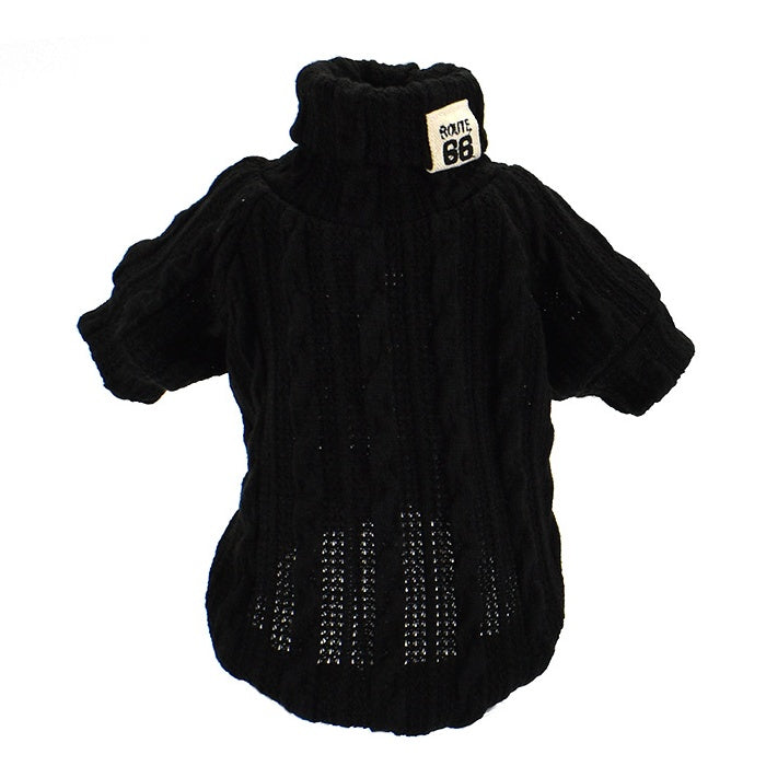 Warm Dog Sweater Turtleneck Cotton Sweatshirt for Small & Medium Dogs