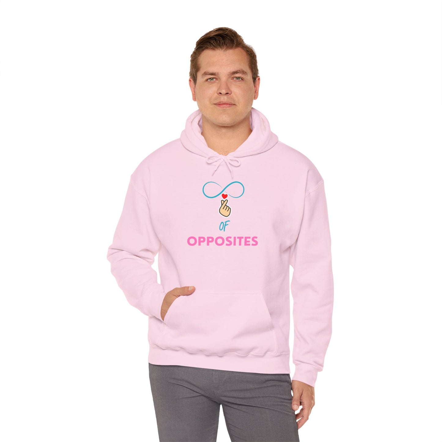 Unisex Heavy Blend™ Hooded Sweatshirt - 'OPPOSITES' Graphic Design