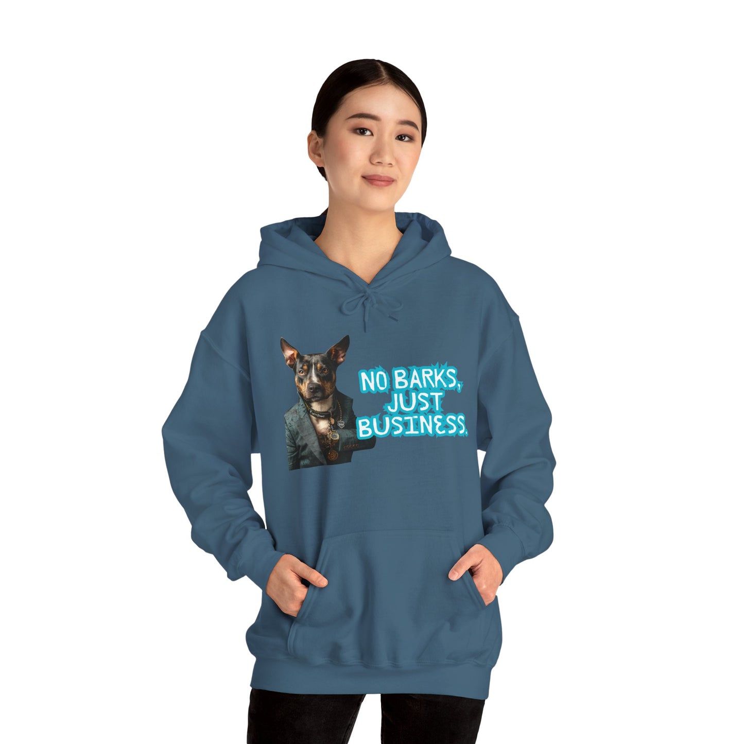 Funny Dog Business Unisex Hoodie - No Barks, Just Business