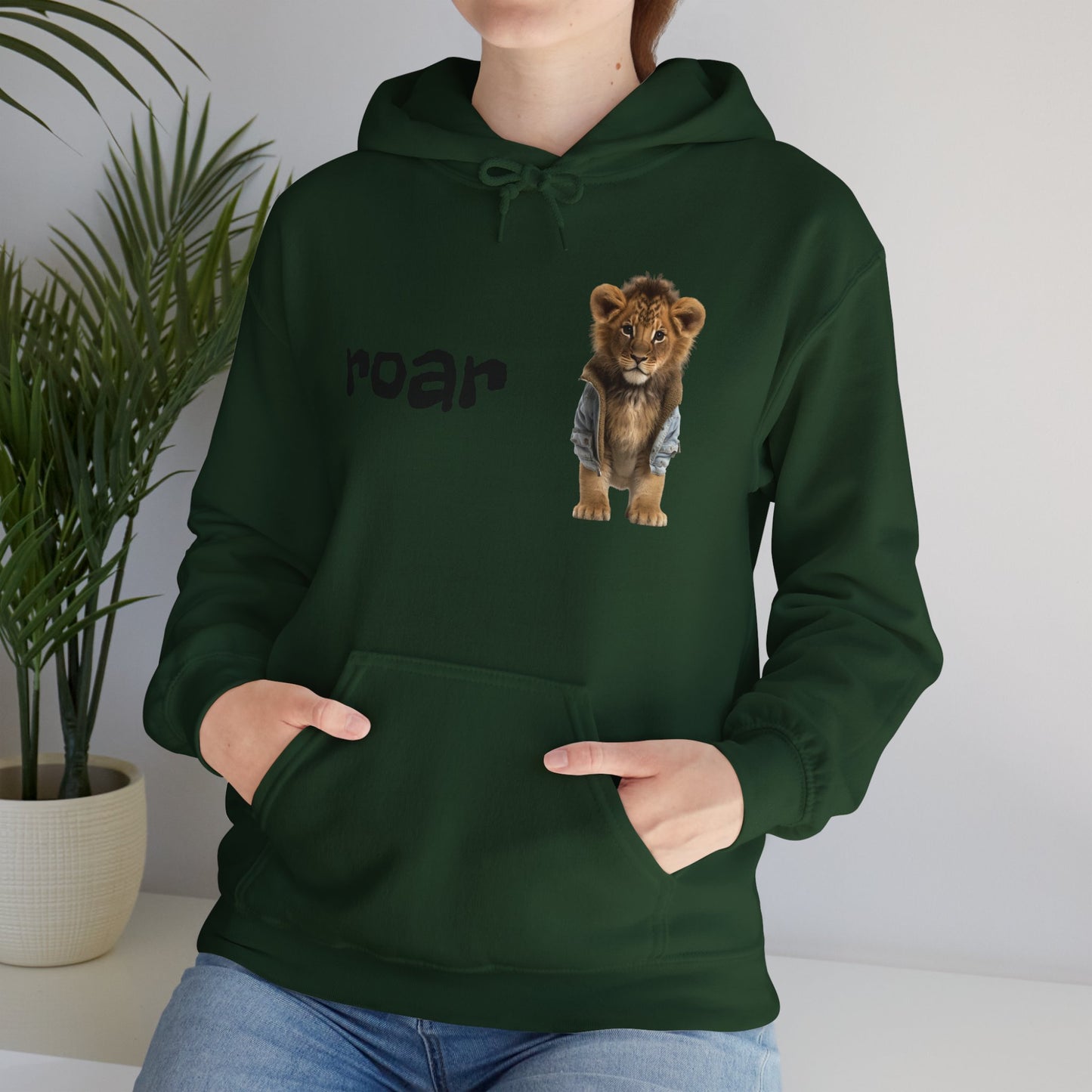 Roar Lion Unisex Hoodie - Heavy Blend™ Sweatshirt for Animal Lovers