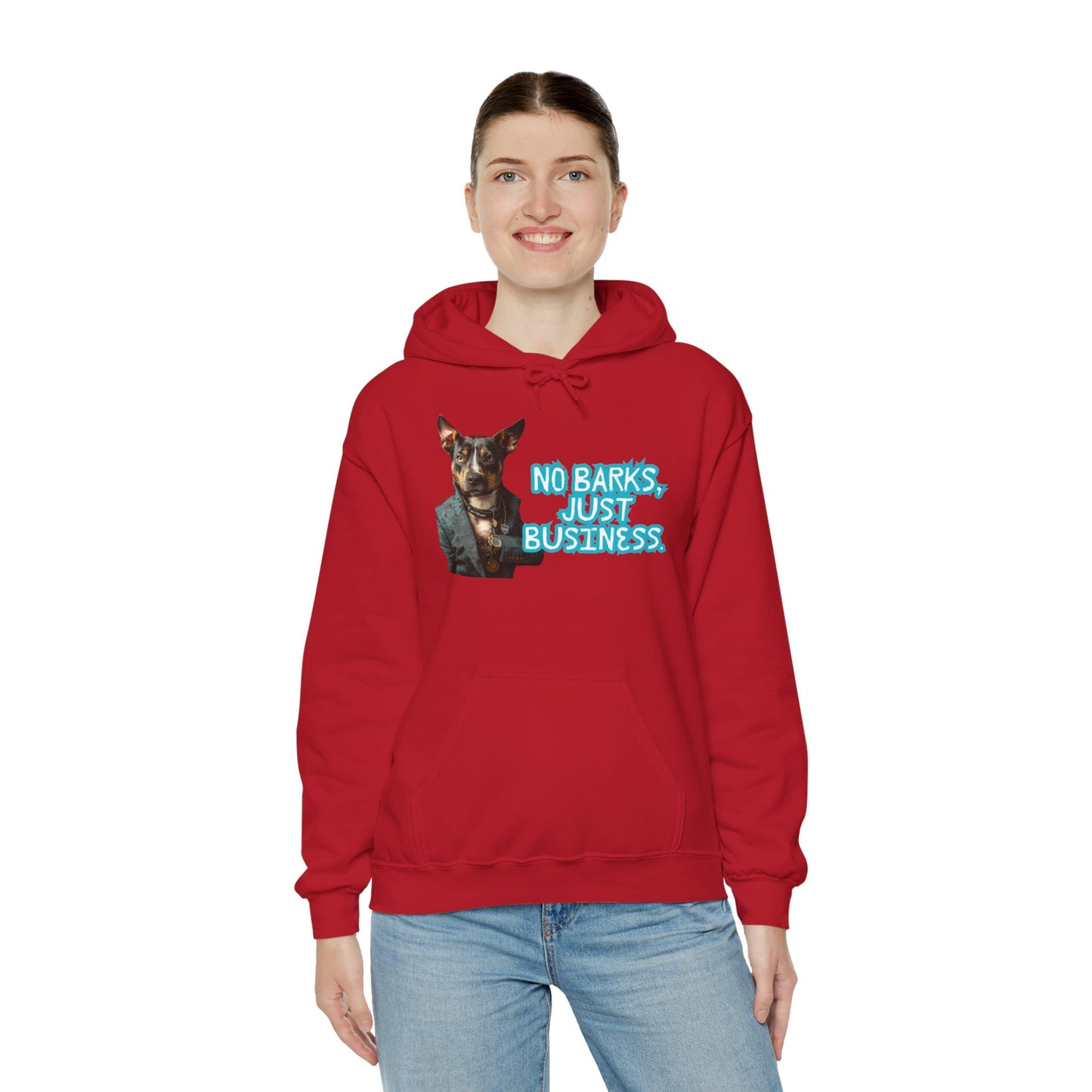 Funny Dog Business Unisex Hoodie - No Barks, Just Business