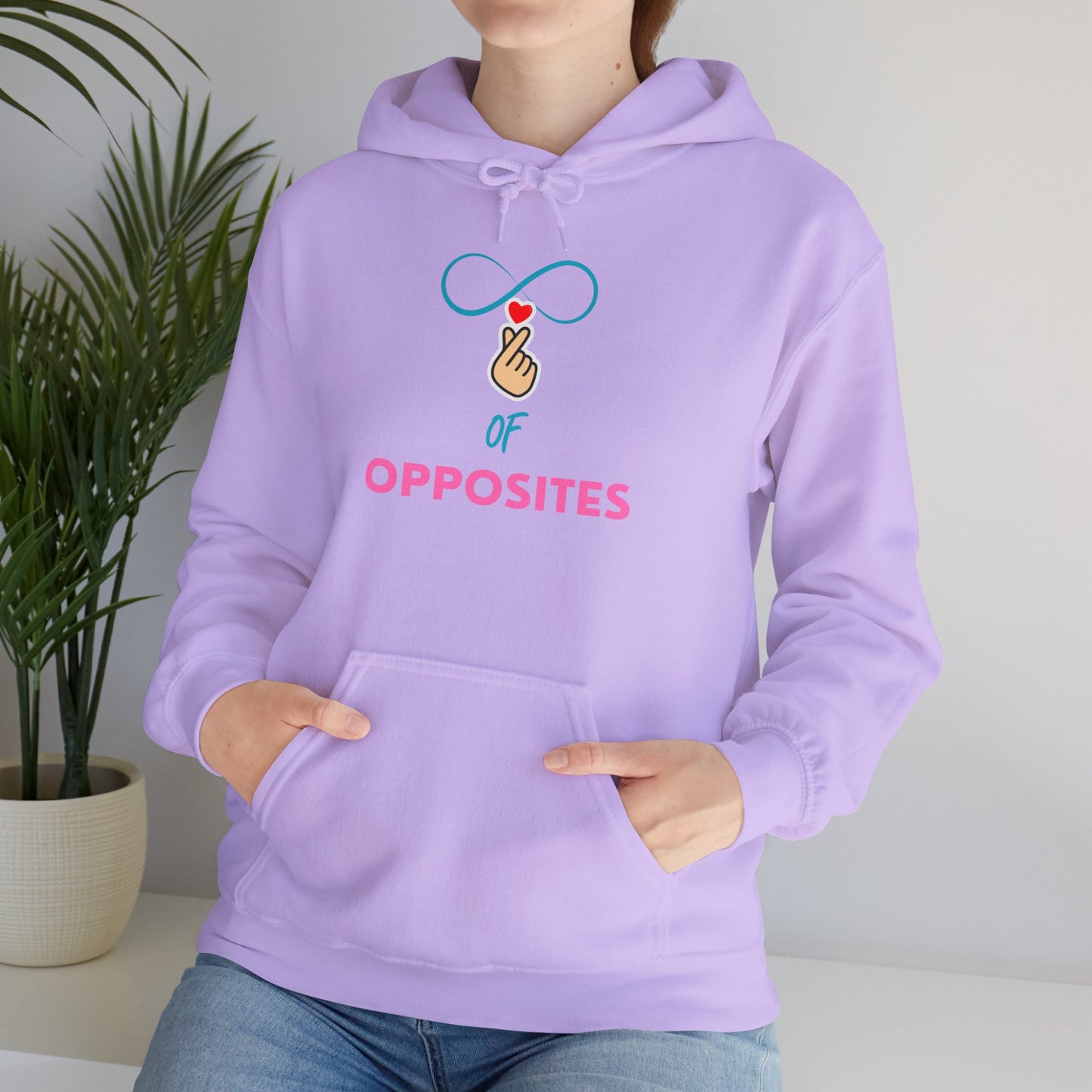 Unisex Heavy Blend™ Hooded Sweatshirt - 'OPPOSITES' Graphic Design