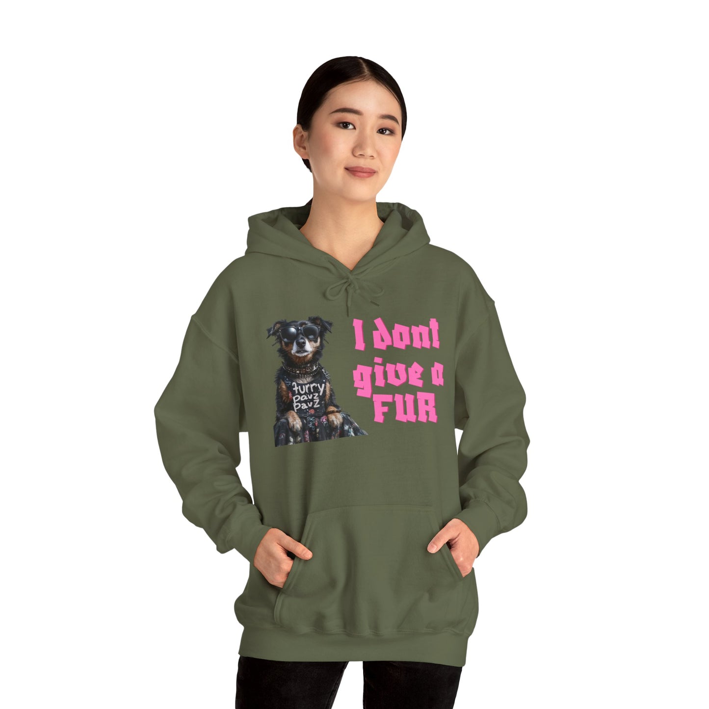 Funny Dog-Themed Unisex Hoodie - I Don’t Give a Fur