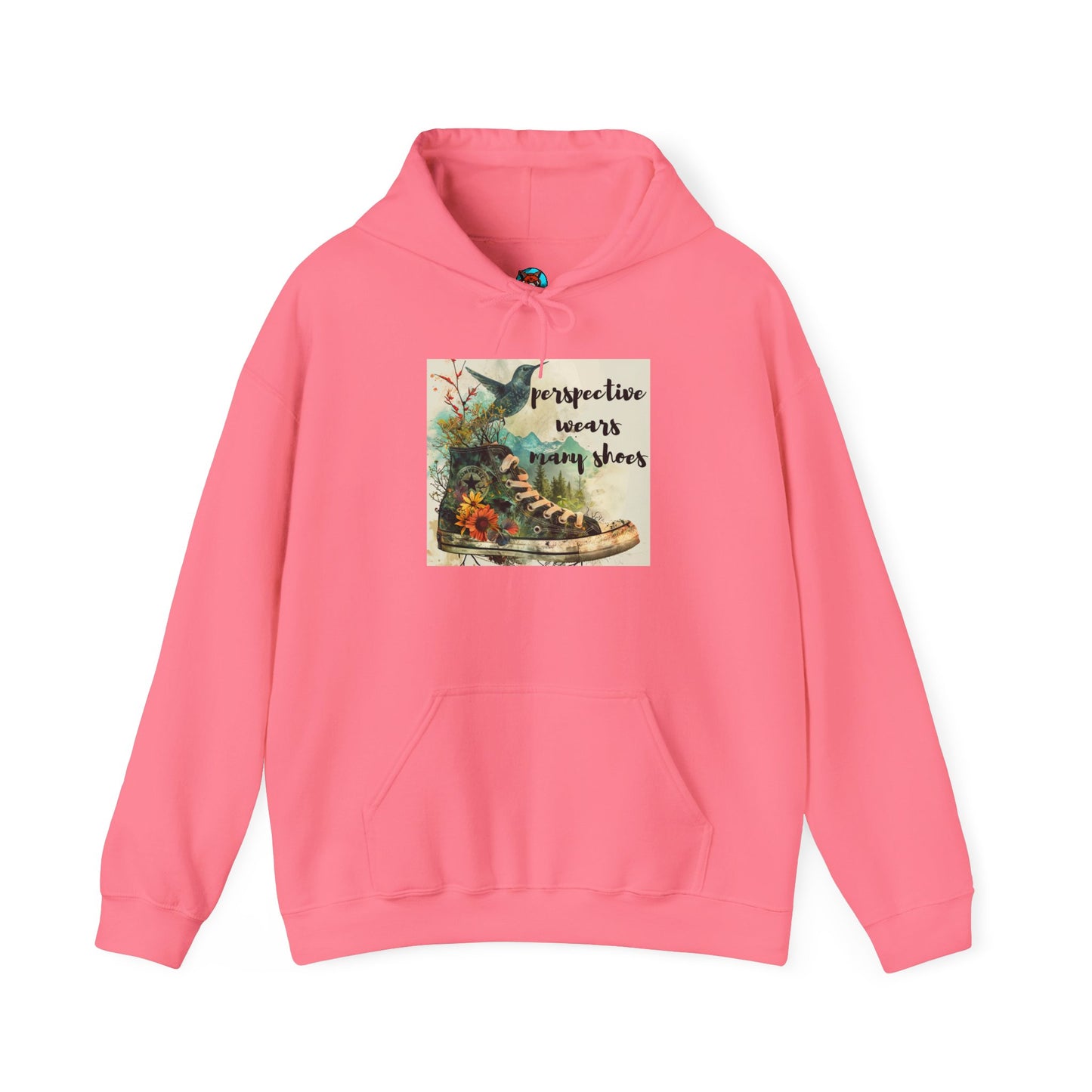 Inspirational Unisex Hoodie - "Perspective Wears Many Shoes"