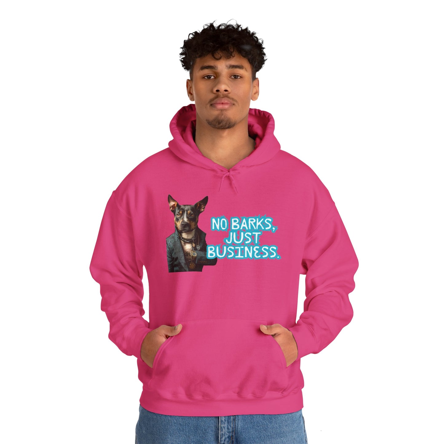 Funny Dog Business Unisex Hoodie - No Barks, Just Business