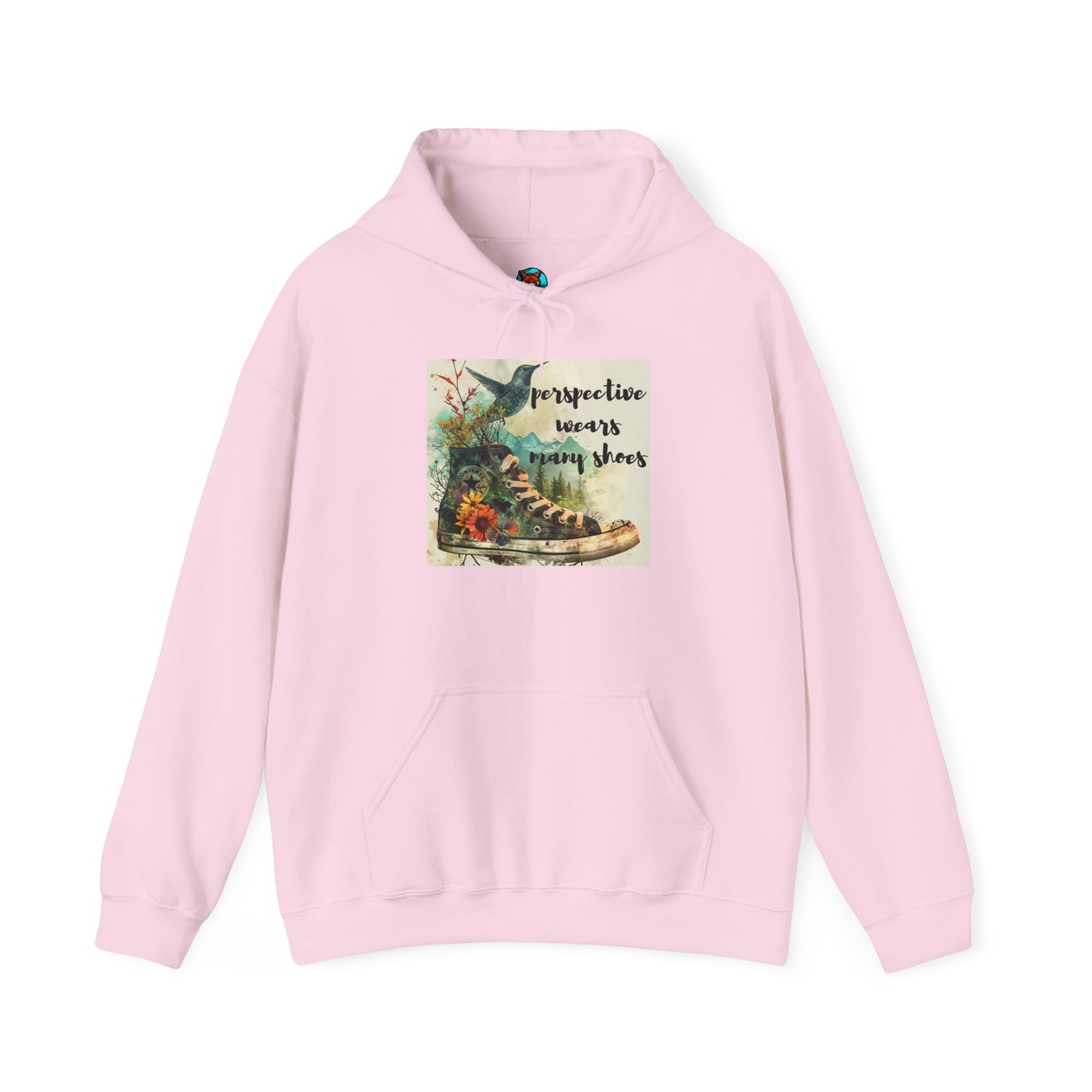 Inspirational Unisex Hoodie - "Perspective Wears Many Shoes"
