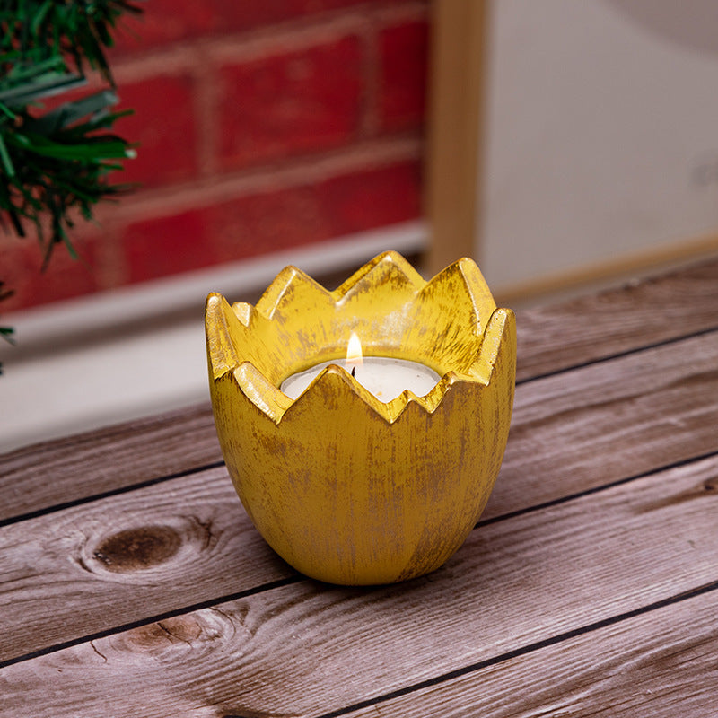 Easter Animal Resin Carved Snail Ornament – Decorative Candle Holder for Home & Party Decor