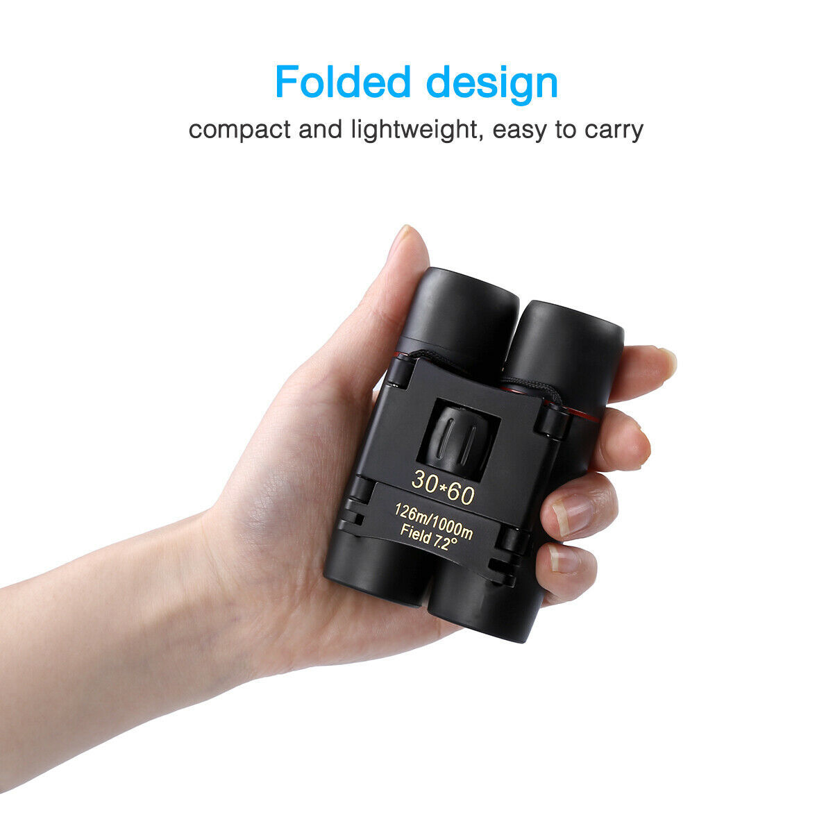 Binoculars 30x60 Zoom Travel Compact Folding Telescope Hunting Day Night Outdoor Small Pocket Binoculars Compact Fast and Free Shipping