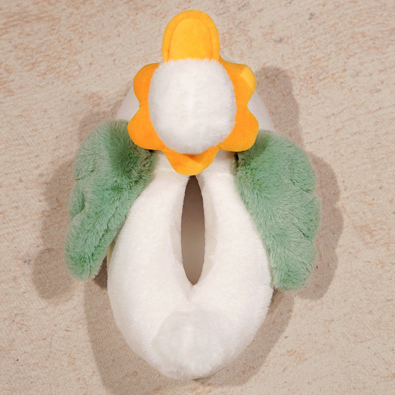 Autumn And Winter Home Slippers Cartoon Duck Flower