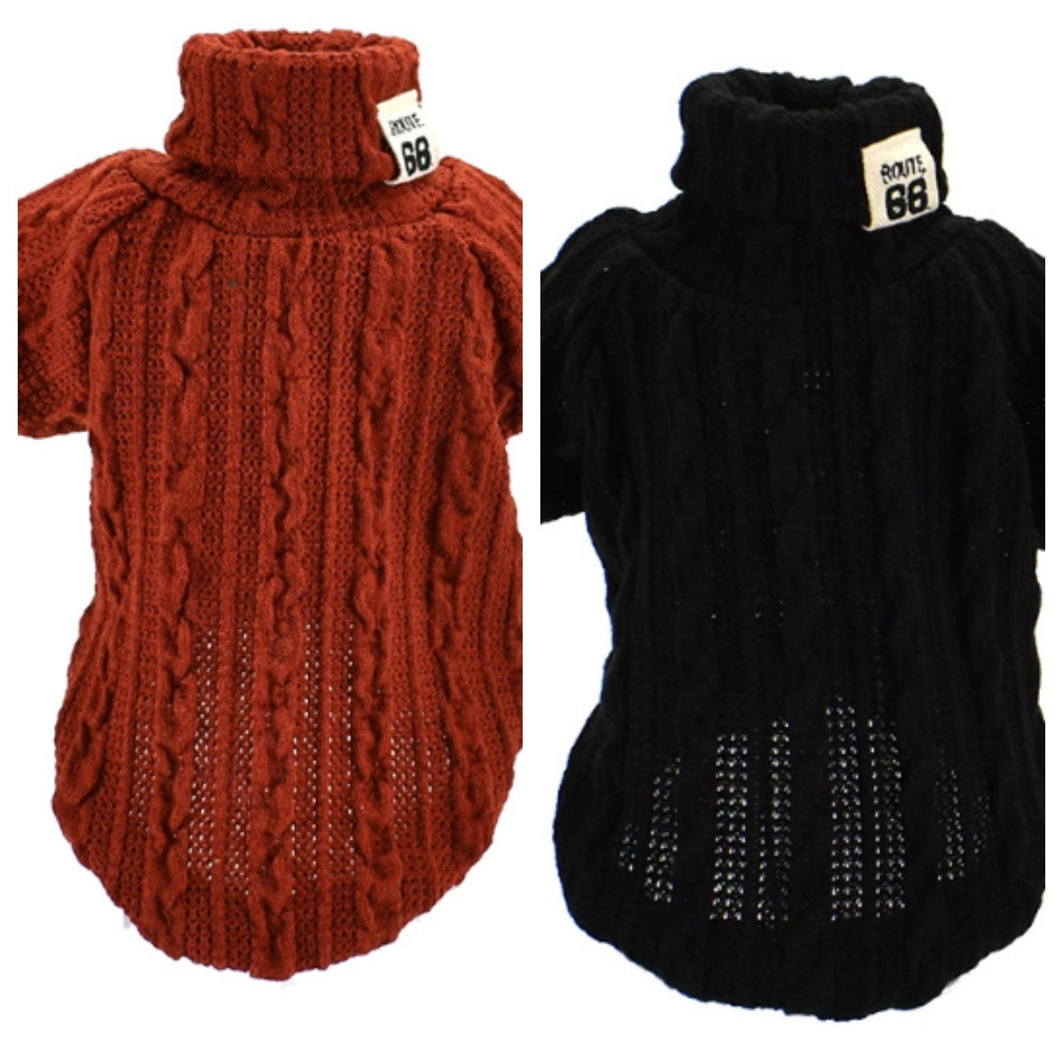 Warm Dog Sweater Turtleneck Cotton Sweatshirt for Small & Medium Dogs