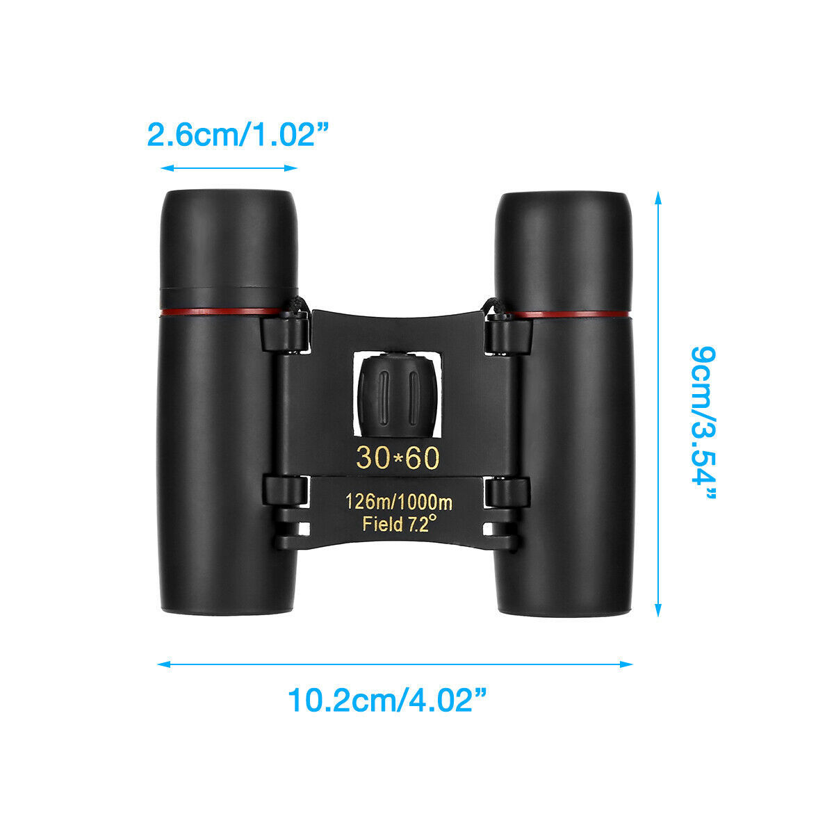 Binoculars 30x60 Zoom Travel Compact Folding Telescope Hunting Day Night Outdoor Small Pocket Binoculars Compact Fast and Free Shipping