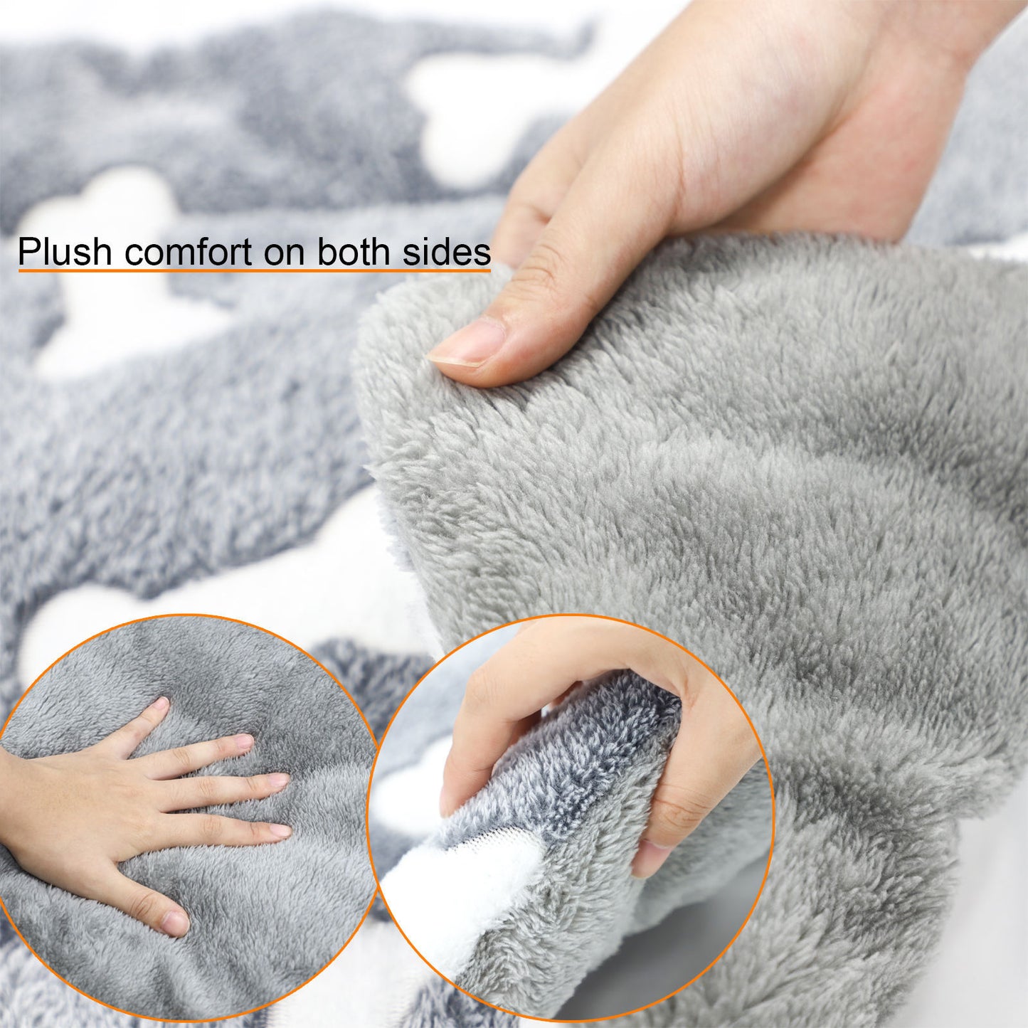 Self-Warming Reversible Pet Bed Mat for Dogs & Cats – Soft, Washable Crate Pad
