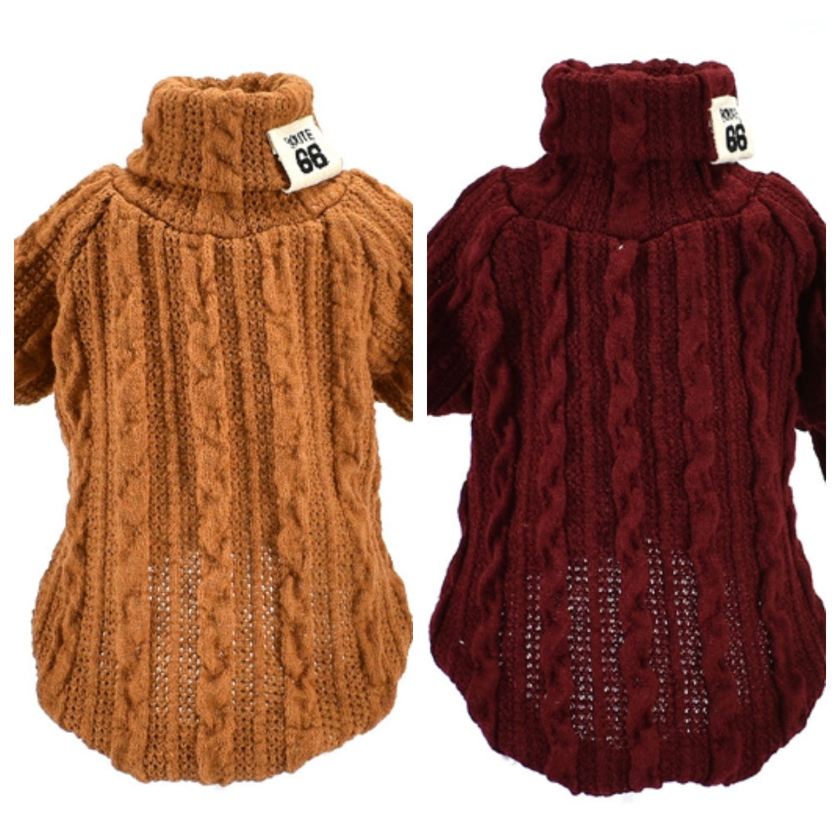 Warm Dog Sweater Turtleneck Cotton Sweatshirt for Small & Medium Dogs