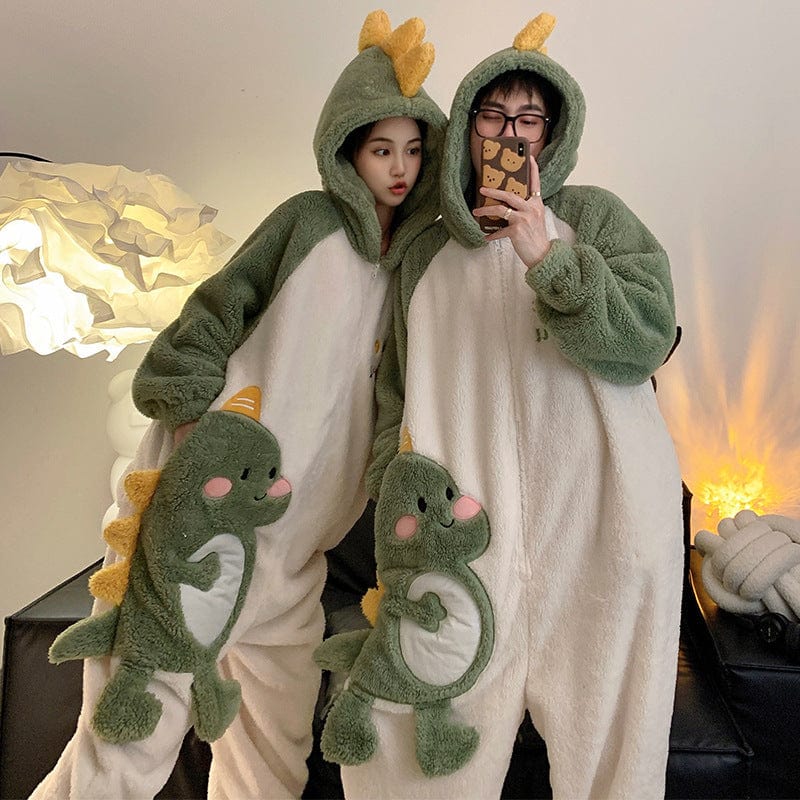 General Color8803 / Mens 2XL Cute Cartoon Jumpsuit Homewear Couple One-piece Nightgown Coral Fleece Winter Thickened Plush Pajamas For Women Home Clothes Furry Pawz
