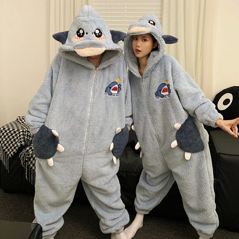 General Color8830 / Mens 2XL Cute Cartoon Jumpsuit Homewear Couple One-piece Nightgown Coral Fleece Winter Thickened Plush Pajamas For Women Home Clothes Furry Pawz