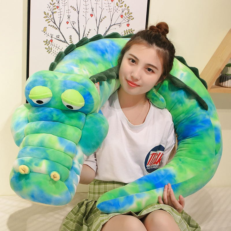 General Green / 100cm Crocodile Cuddle Pillow – Adorably Soft & Huggable! Furry Pawz
