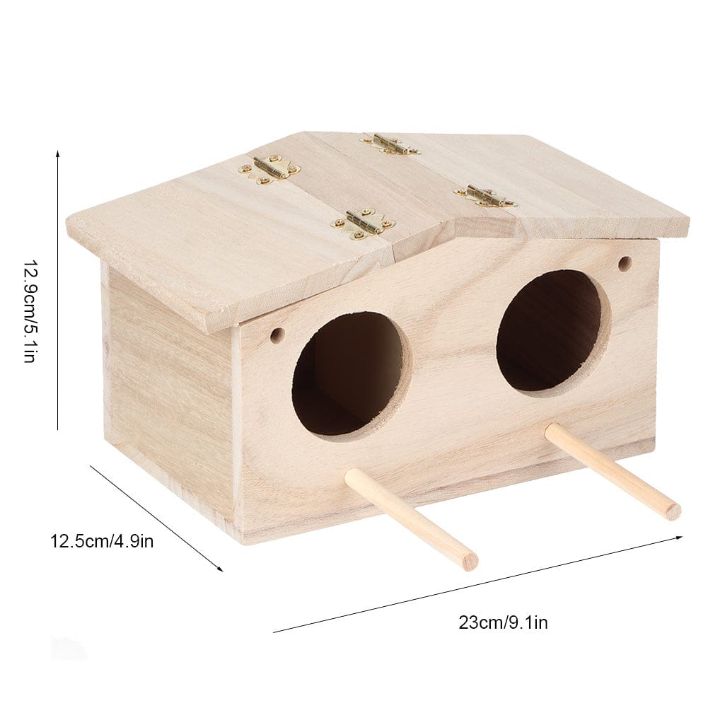 Pet Supplies as picture Wooden Bird House for Outdoor Nesting – Durable, Eco-Friendly Bird Shelter for Birds, Swallows, and Parrots – Perfect Garden Décor & Breeding Box Furry Pawz