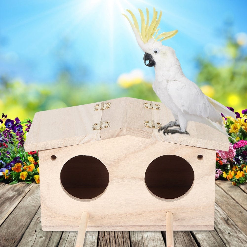 Pet Supplies as picture Wooden Bird House for Outdoor Nesting – Durable, Eco-Friendly Bird Shelter for Birds, Swallows, and Parrots – Perfect Garden Décor & Breeding Box Furry Pawz