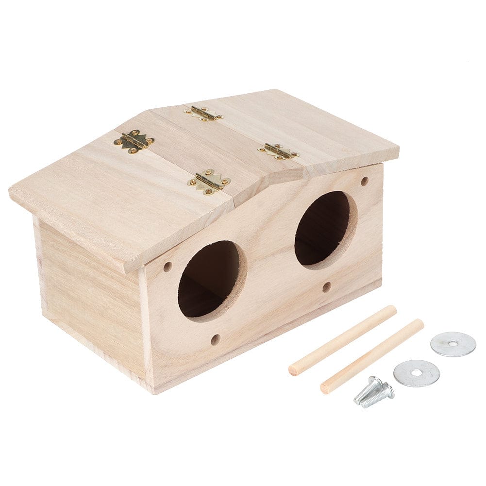 Pet Supplies as picture Wooden Bird House for Outdoor Nesting – Durable, Eco-Friendly Bird Shelter for Birds, Swallows, and Parrots – Perfect Garden Décor & Breeding Box Furry Pawz