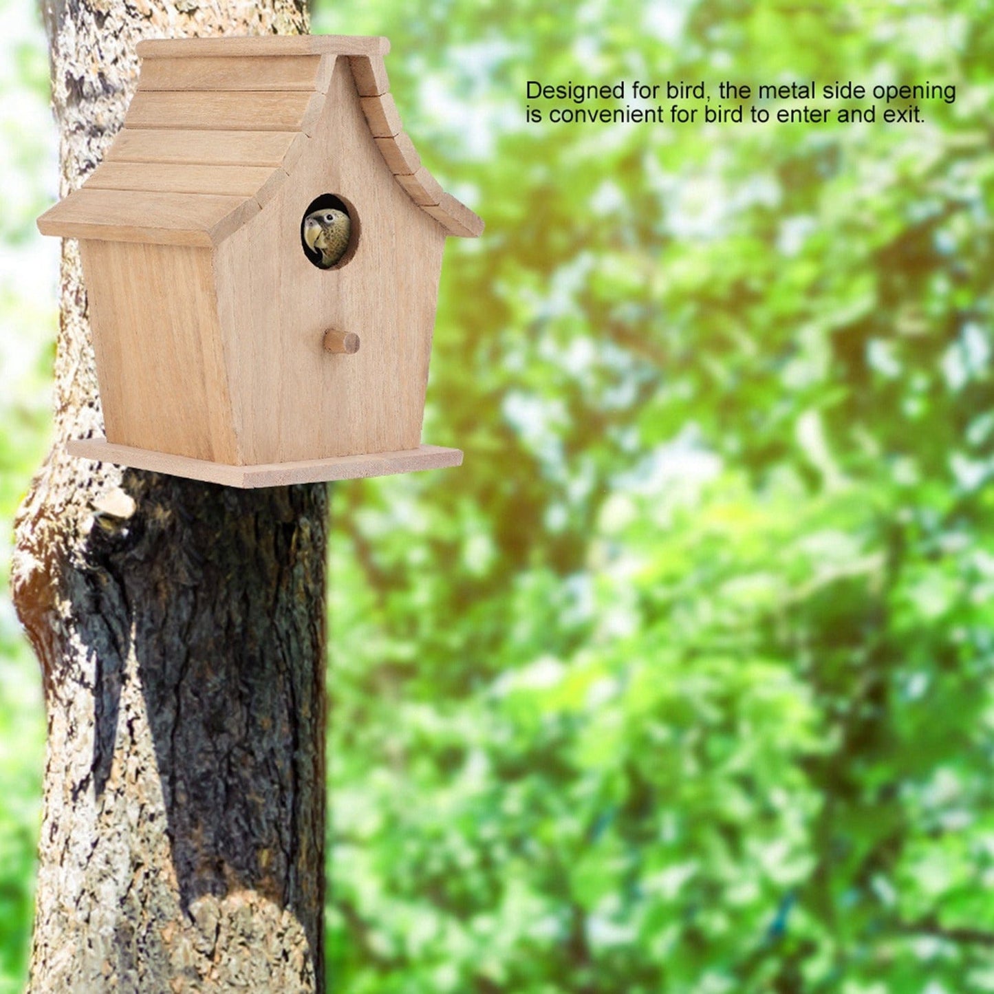 Pet Supplies as picture Wooden Bird House with Stand – Comfortable Breeding Box for Parrots, Budgies & Small Birds – Durable, Moisture-Proof Pet Supplies Furry Pawz