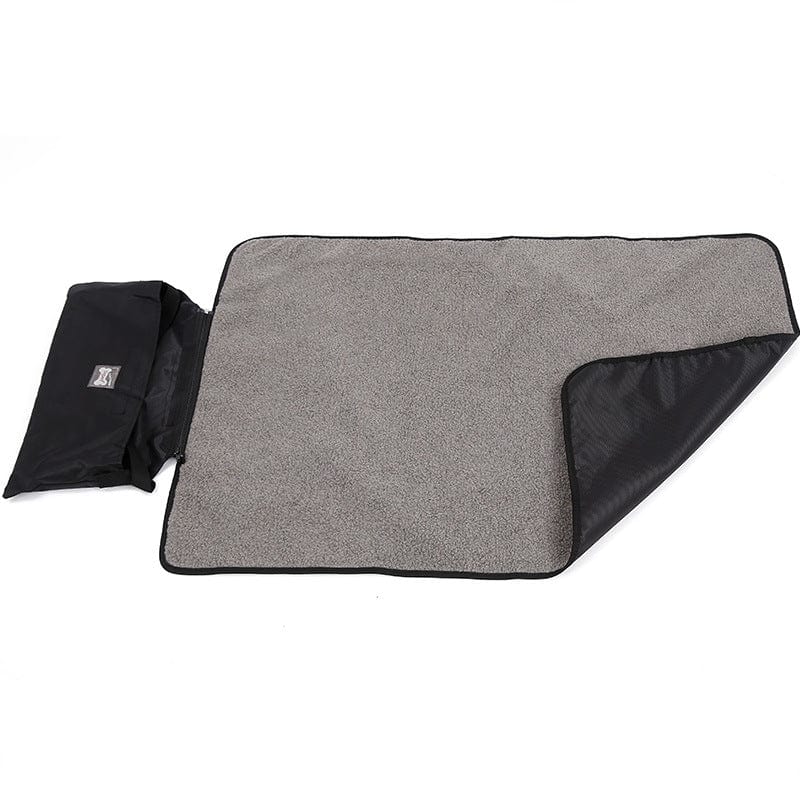 Pet Supplies Black cashmere / 100x70cm Outdoor Pet Blanket Folding Storage Portable Waterproof Warmth Dog Cat Products Furry Pawz